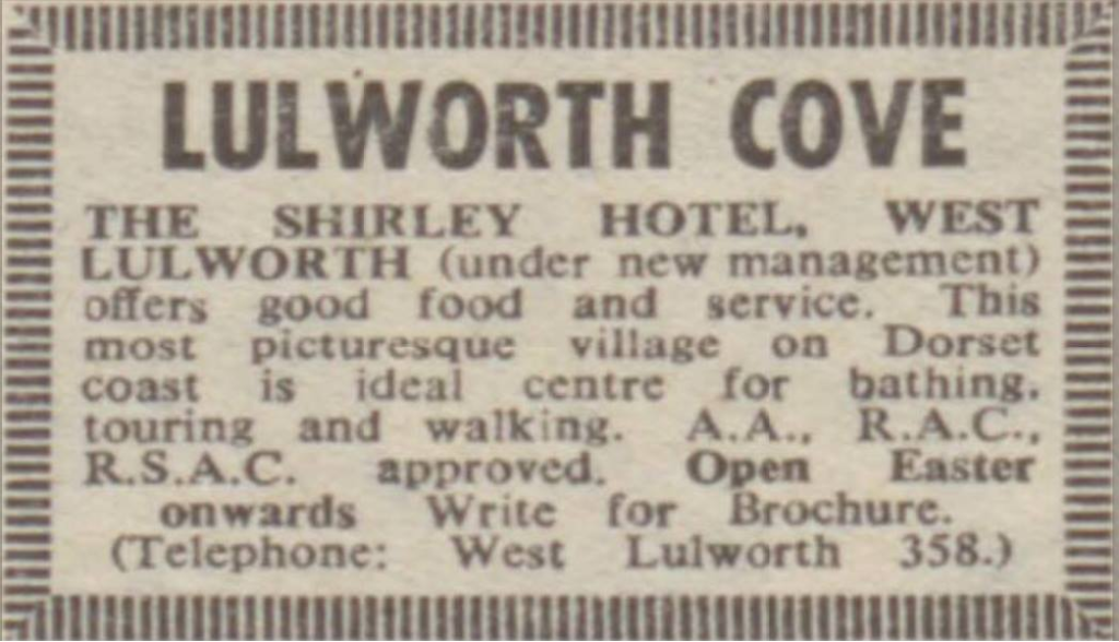 Shirley Hotel under new management 1960