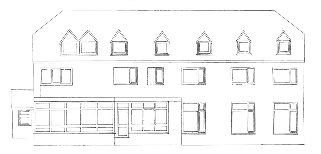 Shirley Hotel front elevation plan 1996